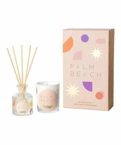 Palm Beach Collection Pink Hibiscus Fizz Mini Candle & Diffuser Pack