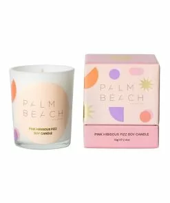 Palm Beach Collection Pink Hibiscus Fizz Mini Candle 70g