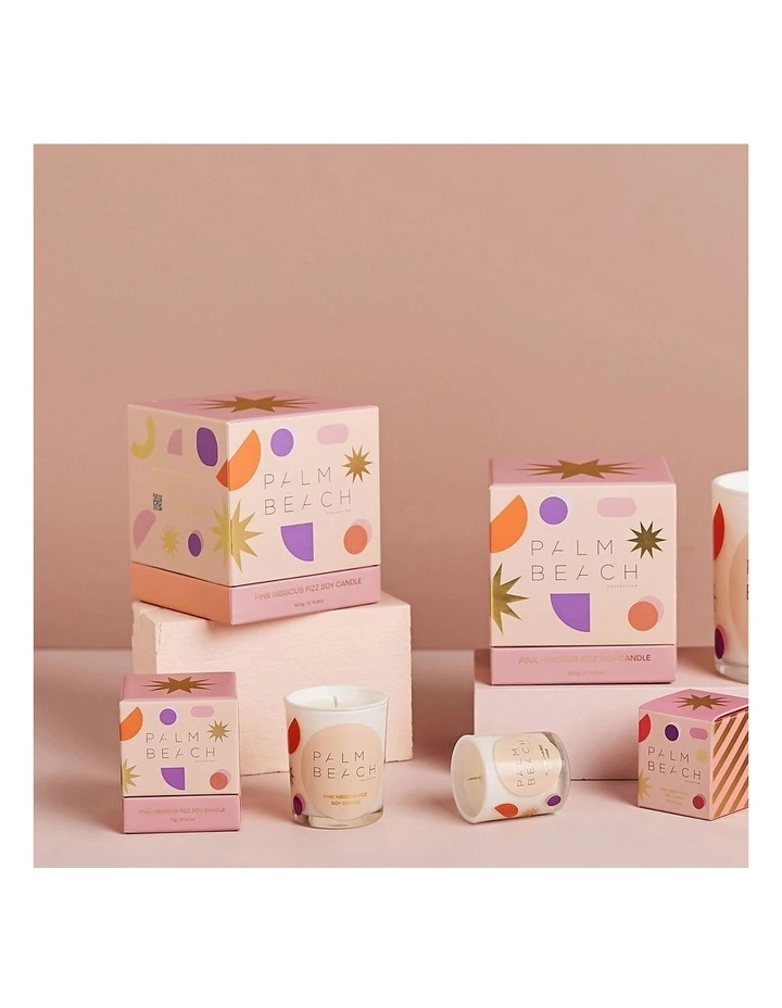 Palm Beach Collection Pink Hibiscus Fizz Mini Candle 70g 3 Palm Beach Collection Pink Hibiscus Fizz Mini Candle 70g - Image 3