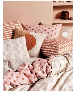 Linen House Aida Cushion in Coral -Home Decor Shop 856122400 855837190 3 720x928