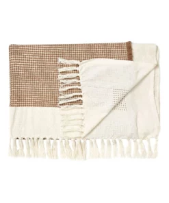 Linen House Cadiza Throw Mushroom