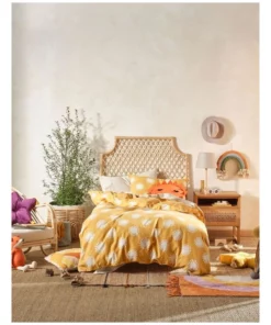 Linen House Kids Over The Rainbow Floor Rug 65x100cm in Apricot -Home Decor Shop 856125910 856122220 3 720x928