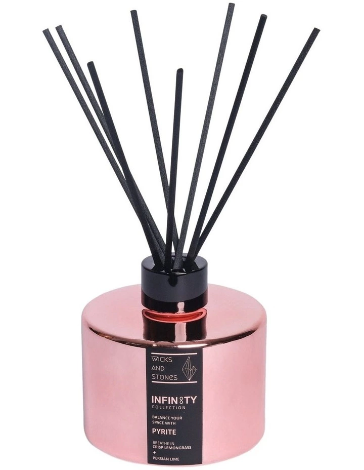 Wicks and Stones Infinity Crystal Reed Diffuser Pyrite 2 Wicks and Stones Infinity Crystal Reed Diffuser Pyrite - Image 2