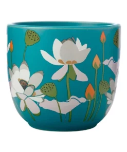 Maxwell & Williams Royal Botanic Gardens Lotus Planter Pot 14cm Aqua