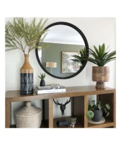 One Six Eight London TINA 95cm Black Solid Wood Mirror -Home Decor Shop 858929590 3 720x928