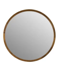 One Six Eight London Tina 60cm Dark Wood Solid Wood Mirror