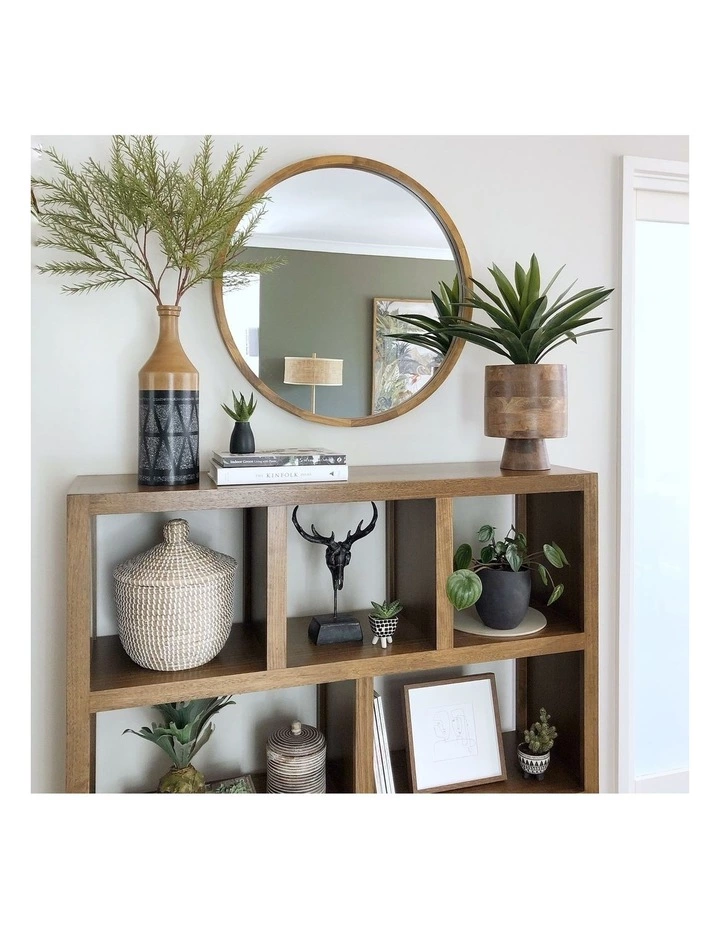 One Six Eight London Tina 60cm Dark Wood Solid Wood Mirror 3 One Six Eight London Tina 60cm Dark Wood Solid Wood Mirror - Image 3