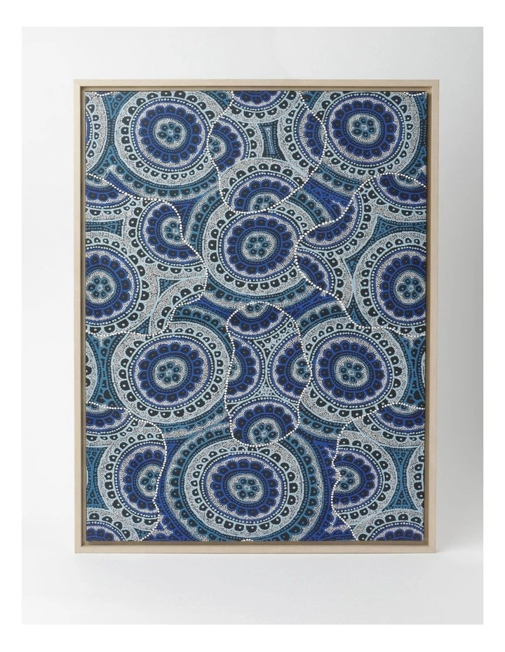 Warlukurlangu Artists x Vue Snake Dreaming Wall Art 85X65cm Blue 1 Warlukurlangu Artists x Vue Snake Dreaming Wall Art 85X65cm Blue
