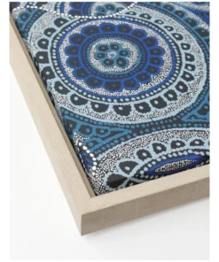 Warlukurlangu Artists x Vue Snake Dreaming Wall Art 85X65cm Blue 6 Warlukurlangu Artists x Vue Snake Dreaming Wall Art 85X65cm Blue -Home Decor Shop 859993300 3 720x928