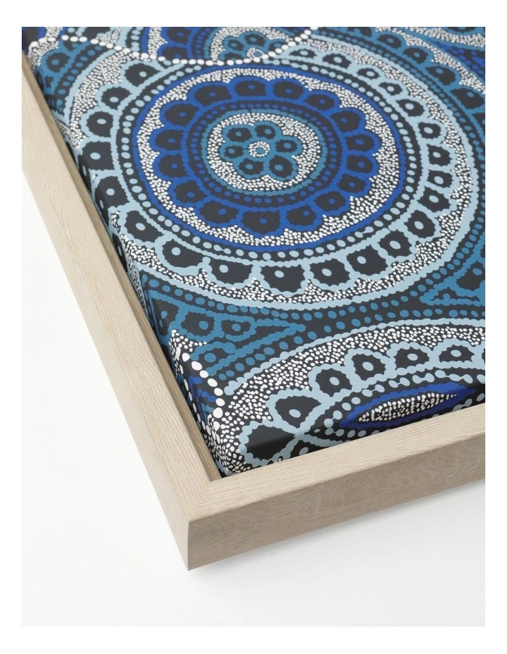 Warlukurlangu Artists x Vue Snake Dreaming Wall Art 85X65cm Blue 3 Warlukurlangu Artists x Vue Snake Dreaming Wall Art 85X65cm Blue - Image 3