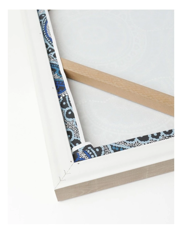 Warlukurlangu Artists x Vue Snake Dreaming Wall Art 85X65cm Blue 4 Warlukurlangu Artists x Vue Snake Dreaming Wall Art 85X65cm Blue - Image 4