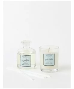 True Home Gardenia & White Flowers Petite Candle & Mini Diffuser