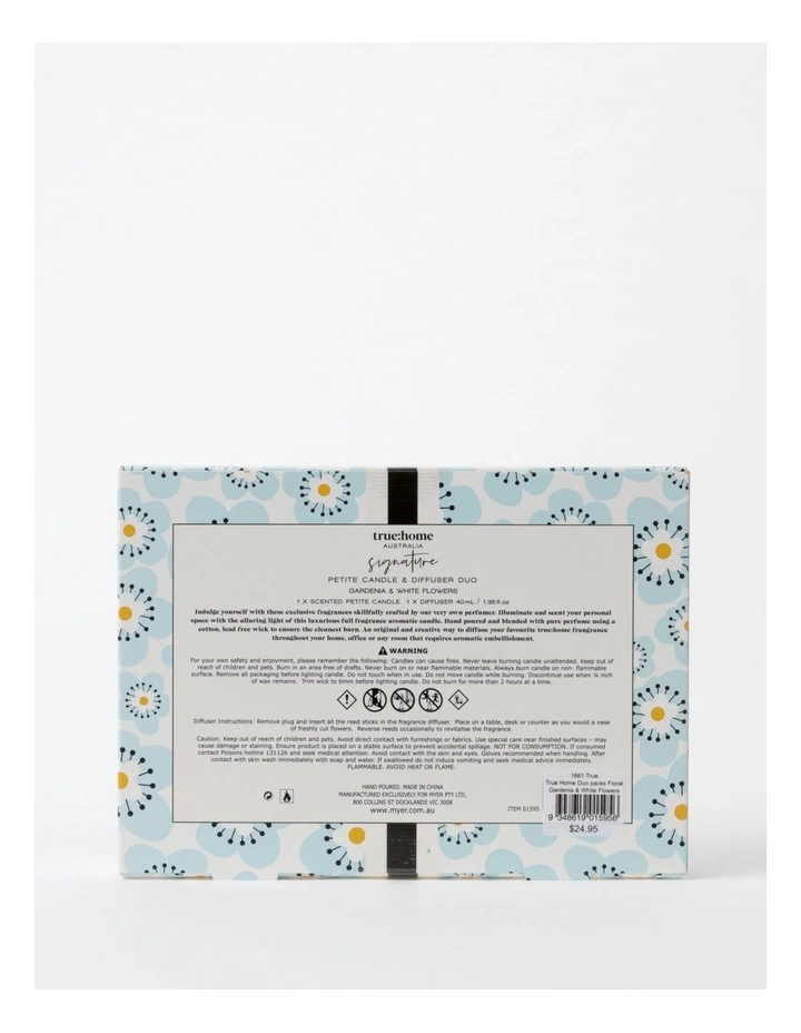 True Home Gardenia & White Flowers Petite Candle & Mini Diffuser 5 True Home Gardenia & White Flowers Petite Candle & Mini Diffuser - Image 5