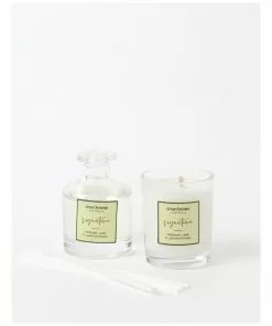True Home Persian Lime and Lemongrass Petite Candle & Mini Diffuser