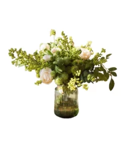 Vicky Yao Faux Floral - Exclusive Design Green Spring Artificial Flower Arrangement