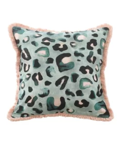 M.M Linen Cantaloupe Jaguar Cushion In Multi