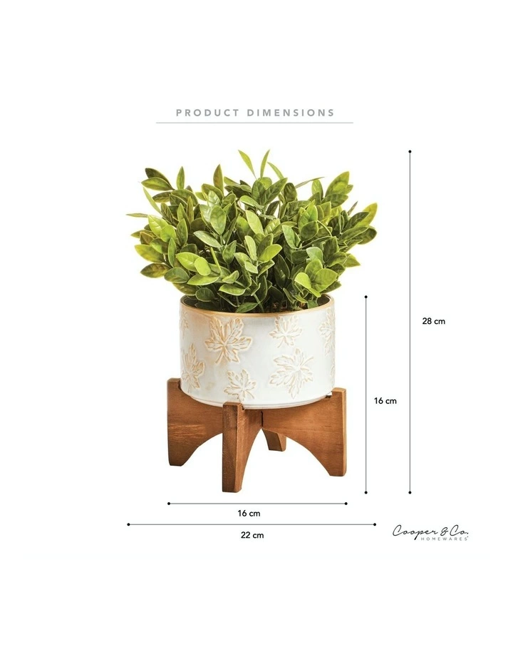 Cooper & Co Artificial Greenery In Ceramic Pot 30cm 3 Cooper & Co Artificial Greenery In Ceramic Pot 30cm - Image 3