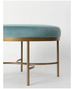 Heritage Odo Velvet Ottoman 55x55x40cm in Teal -Home Decor Shop 865787680 4 720x928
