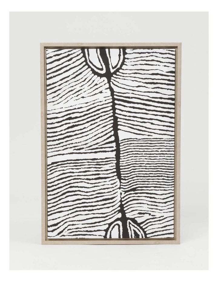 Warlukurlangu Artists x Vue Framed Wall Art 65x45cm Mina Jukurrpa (Mina Mina Dreaming) Ngalyipi by Judy Napangardi Watson 1 Warlukurlangu Artists x Vue Framed Wall Art 65x45cm Mina Jukurrpa (Mina Mina Dreaming) Ngalyipi by Judy Napangardi Watson