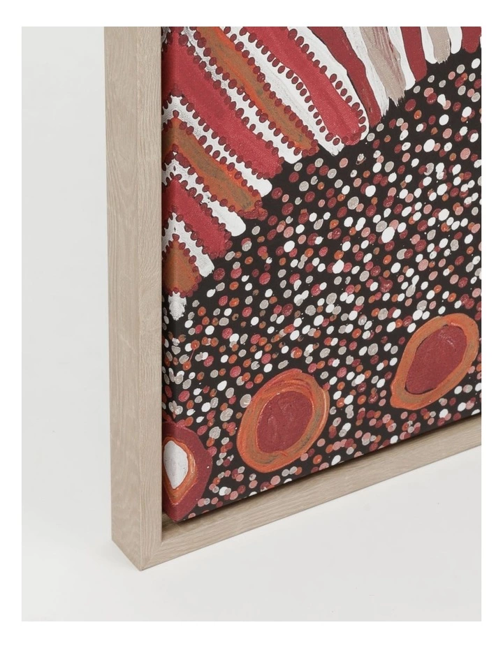 Warlukurlangu Artists x Vue Set of 3 Framed Wall Art 65 x 45cm Mina Jukurrpa (Mina Dreaming) by Helen Nungarrayi Reed 3 Warlukurlangu Artists x Vue Set of 3 Framed Wall Art 65 x 45cm Mina Jukurrpa (Mina Dreaming) by Helen Nungarrayi Reed - Image 3