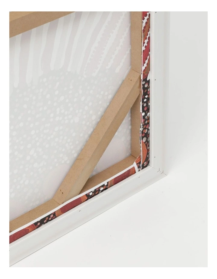 Warlukurlangu Artists x Vue Set of 3 Framed Wall Art 65 x 45cm Mina Jukurrpa (Mina Dreaming) by Helen Nungarrayi Reed 4 Warlukurlangu Artists x Vue Set of 3 Framed Wall Art 65 x 45cm Mina Jukurrpa (Mina Dreaming) by Helen Nungarrayi Reed - Image 4