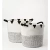 Milkshake Shape Space Set of 2 Baskets in Black/White