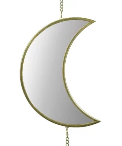 Milkshake Moon Mirror Hanging Plaque in Gold/Clear -Home Decor Shop 865789750 4 720x928