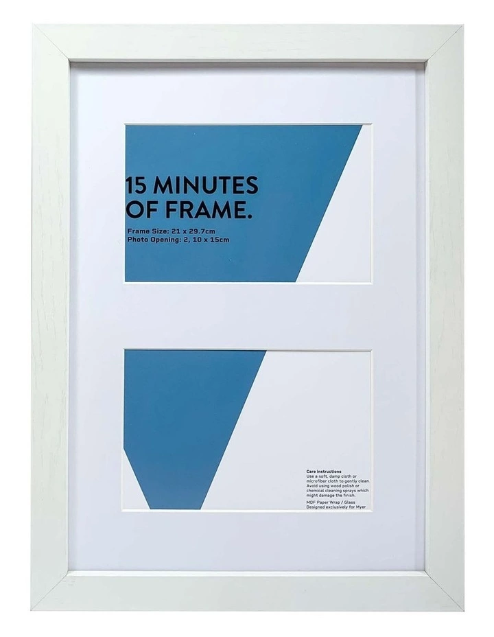 Vue White Photo Frame A4/Double 10x15cm 1 Vue White Photo Frame A4/Double 10x15cm