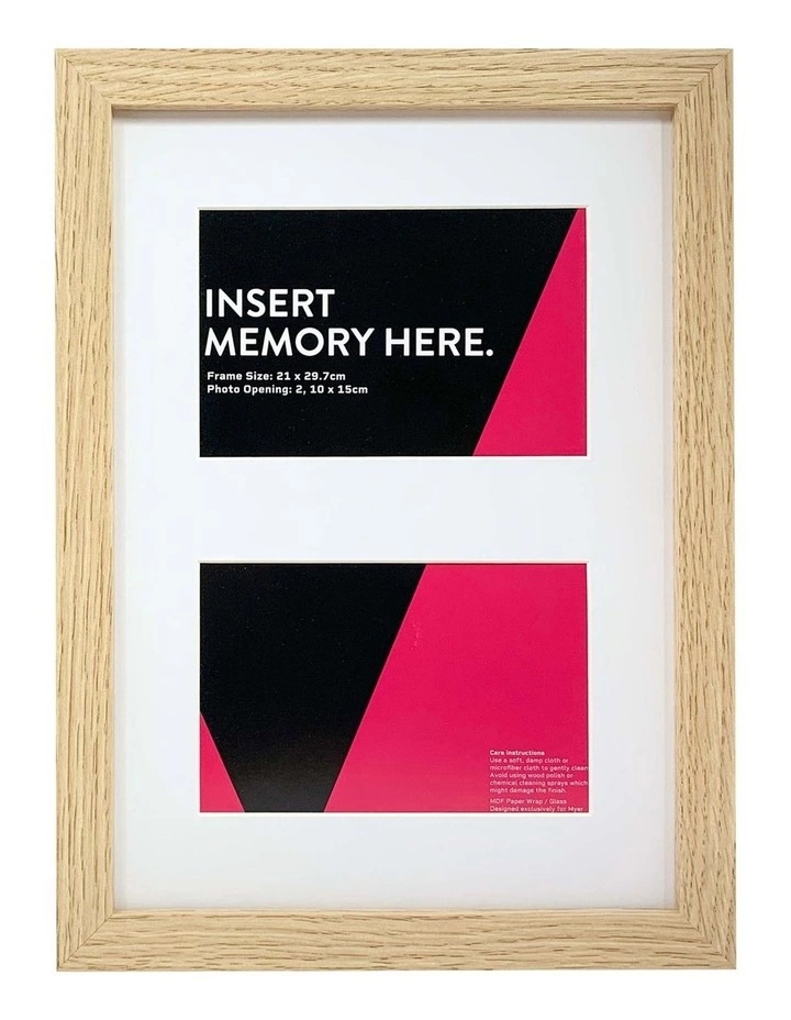 Vue Natural Photo Frame A4/Dbl 10x15cm 1 Vue Natural Photo Frame A4/Dbl 10x15cm