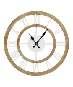 Australian House & Garden Noosa Wooden Roman Numerals Clock 40cm in Natural