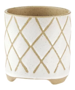 Linen House Estrada Planter Pot 16cm In White