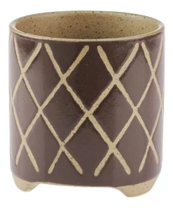 Linen House Estrada Planter Pot 16cm In Coffee