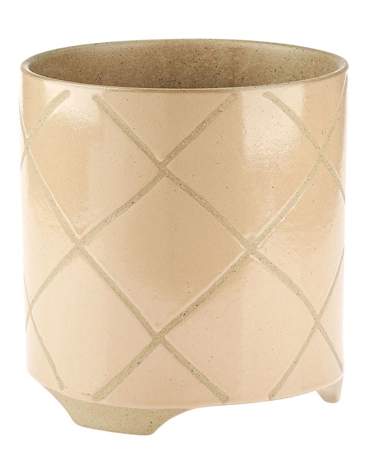 Linen House Estrada Planter Pot 24cm In Caramel 1 Linen House Estrada Planter Pot 24cm In Caramel