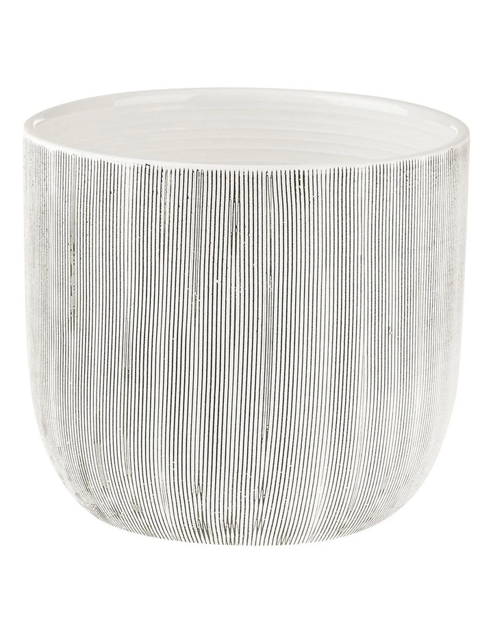 Linen House TaupIn Planter Pot 19cm In White 1 Linen House TaupIn Planter Pot 19cm In White
