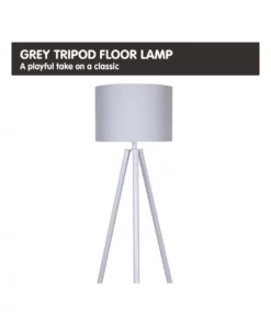 Sarantino Nordic Minimalist Accent Light Tripod Floor Lamp Grey -Home Decor Shop 869502070 3 720x928