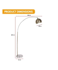 Sarantino Adjustable Height Arc Floor Lamp Antique Brass -Home Decor Shop 869502340 3 720x928