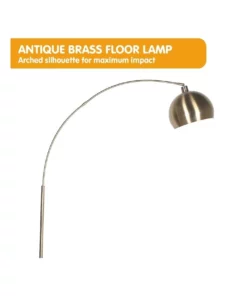 Sarantino Adjustable Height Arc Floor Lamp Antique Brass -Home Decor Shop 869502340 4 720x928