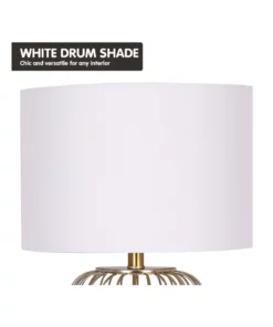 Sarantino Table Lamp Rose Gold Finish with White Linen Shade -Home Decor Shop 869502430 5 720x928