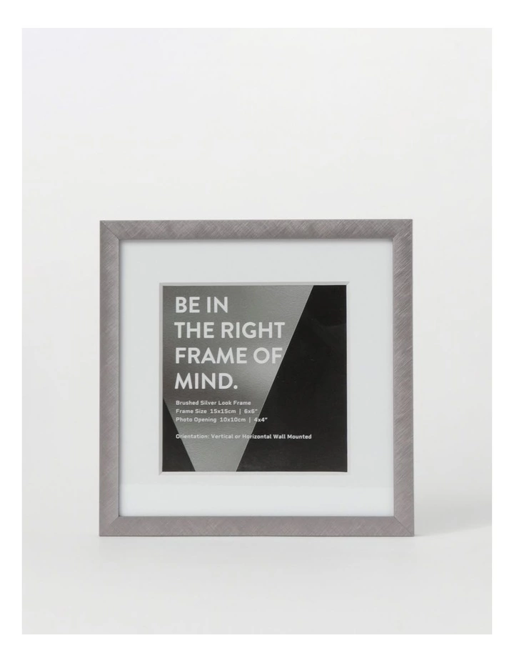 Vue Platinum Metal Frame 15x15cm/10x10cm in Silver 1 Vue Platinum Metal Frame 15x15cm/10x10cm in Silver