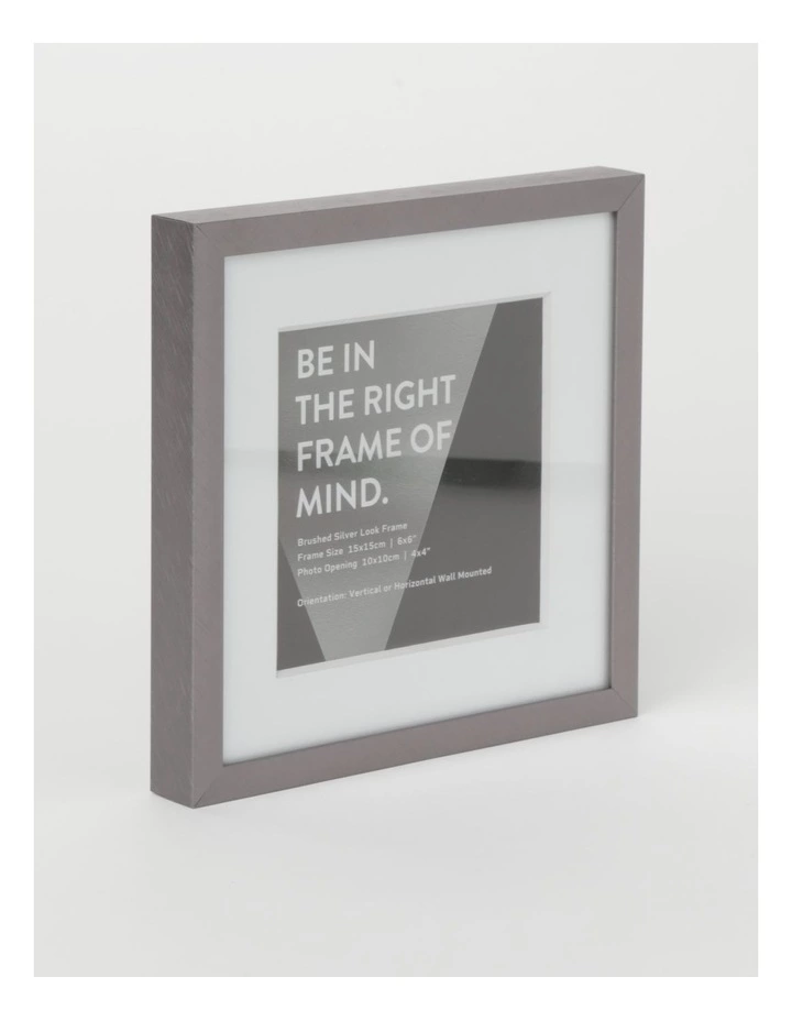 Vue Platinum Metal Frame 15x15cm/10x10cm in Silver 2 Vue Platinum Metal Frame 15x15cm/10x10cm in Silver - Image 2