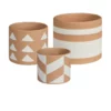 Cooper & Co. Set of 3 Nested Idaho Terracotta Pots White