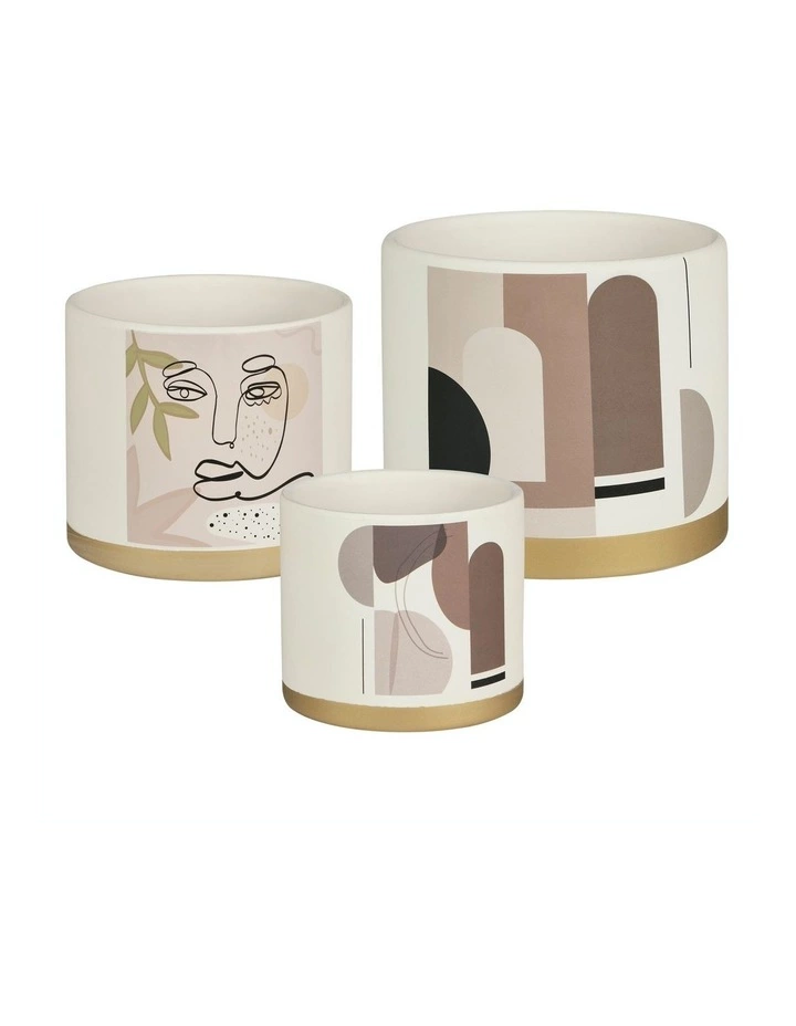 Cooper & Co. Set of 3 Nested Louvre Terracotta Pots 1 Cooper & Co. Set of 3 Nested Louvre Terracotta Pots