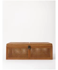 Heritage Argenteau Large Synthetic Rattan Trunk 47x30x16cm: Natural