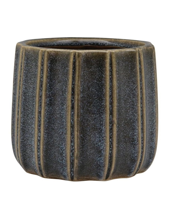 Madras Link Avoca Ceramic Planter D14.5xh14.5cm Blue 1 Madras Link Avoca Ceramic Planter D14.5xh14.5cm Blue