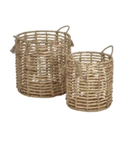 Cooper & Co Madras Baskets Set Of 2 Natural