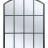 Cooper & Co Marais Arch Top Iron Indoor Outdoor Mirror Black