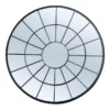Cooper & Co Circuit Round Iron Indoor Outdoor Mirror Black