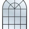 Cooper & Co Grace Large Arch Iron Indoor Outdoor Mirror Black