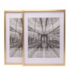 Cooper & Co 10x13" Matt to 8x10" Premium Metallicus Metal Photo Frames Set Of 2 Gold