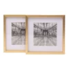 Cooper & Co 6X6" Matt To 4X4" Premium Metallicus Metal Photo Frames Set Of 2 Gold